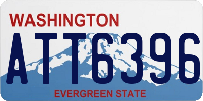 WA license plate ATT6396
