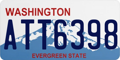 WA license plate ATT6398
