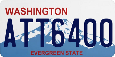 WA license plate ATT6400