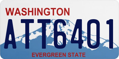 WA license plate ATT6401