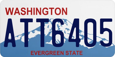 WA license plate ATT6405