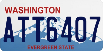 WA license plate ATT6407