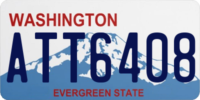 WA license plate ATT6408