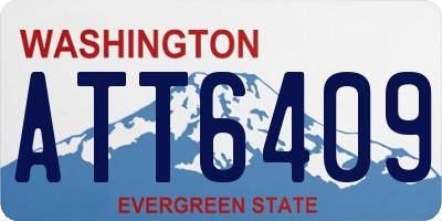WA license plate ATT6409