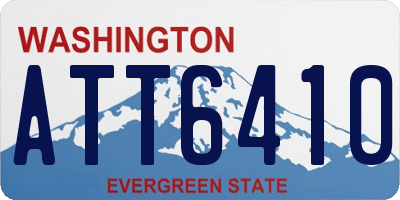 WA license plate ATT6410