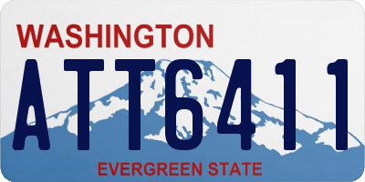 WA license plate ATT6411