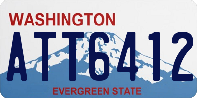 WA license plate ATT6412