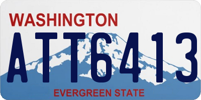 WA license plate ATT6413