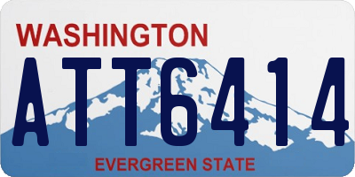WA license plate ATT6414