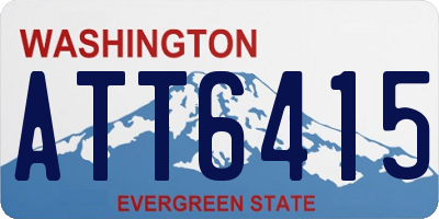 WA license plate ATT6415