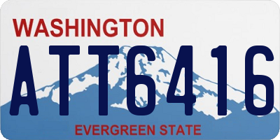WA license plate ATT6416