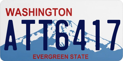 WA license plate ATT6417