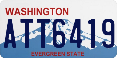 WA license plate ATT6419