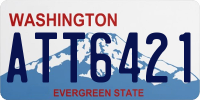 WA license plate ATT6421