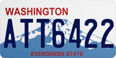 WA license plate ATT6422