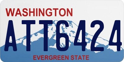 WA license plate ATT6424