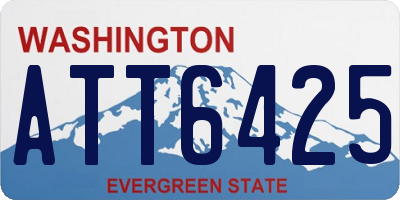 WA license plate ATT6425