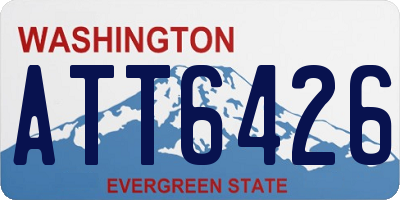 WA license plate ATT6426
