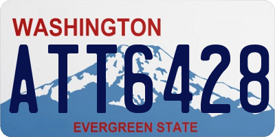 WA license plate ATT6428
