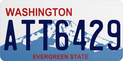 WA license plate ATT6429