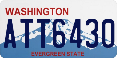 WA license plate ATT6430