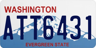 WA license plate ATT6431
