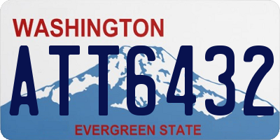 WA license plate ATT6432