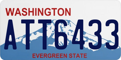 WA license plate ATT6433