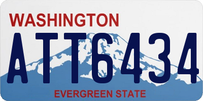 WA license plate ATT6434
