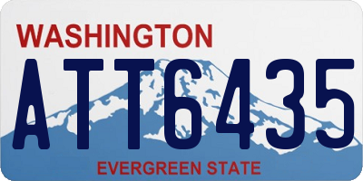 WA license plate ATT6435