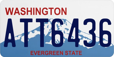 WA license plate ATT6436