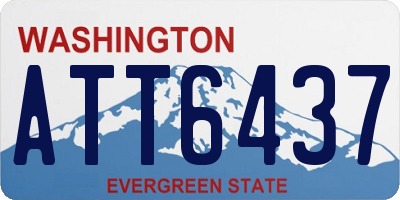 WA license plate ATT6437