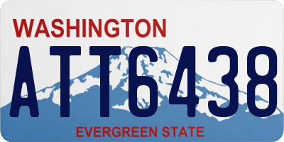 WA license plate ATT6438