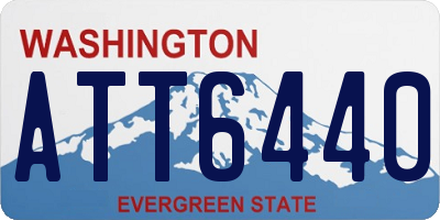 WA license plate ATT6440