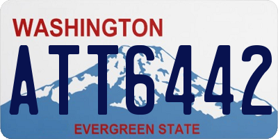 WA license plate ATT6442