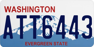 WA license plate ATT6443