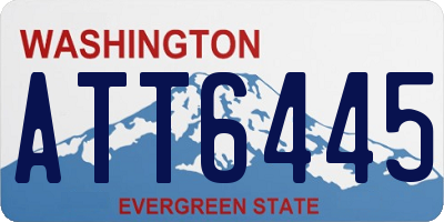 WA license plate ATT6445