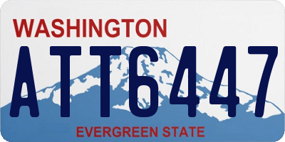 WA license plate ATT6447
