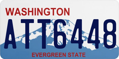 WA license plate ATT6448