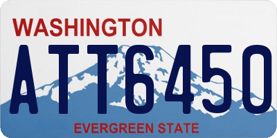 WA license plate ATT6450