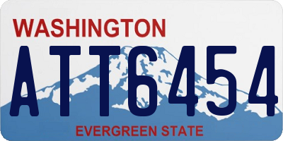 WA license plate ATT6454