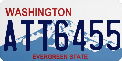 WA license plate ATT6455