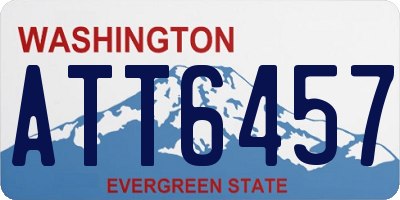 WA license plate ATT6457
