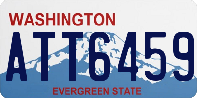 WA license plate ATT6459
