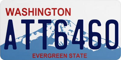 WA license plate ATT6460