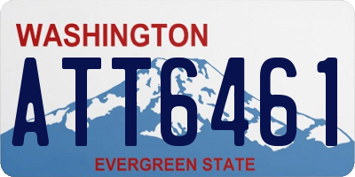 WA license plate ATT6461