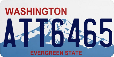 WA license plate ATT6465