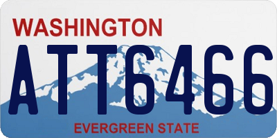 WA license plate ATT6466