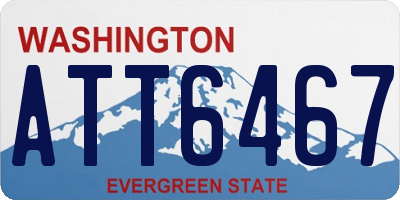 WA license plate ATT6467