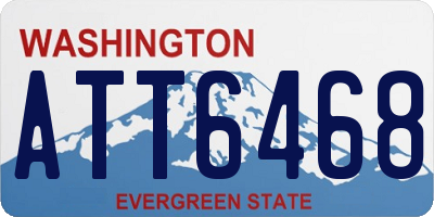 WA license plate ATT6468